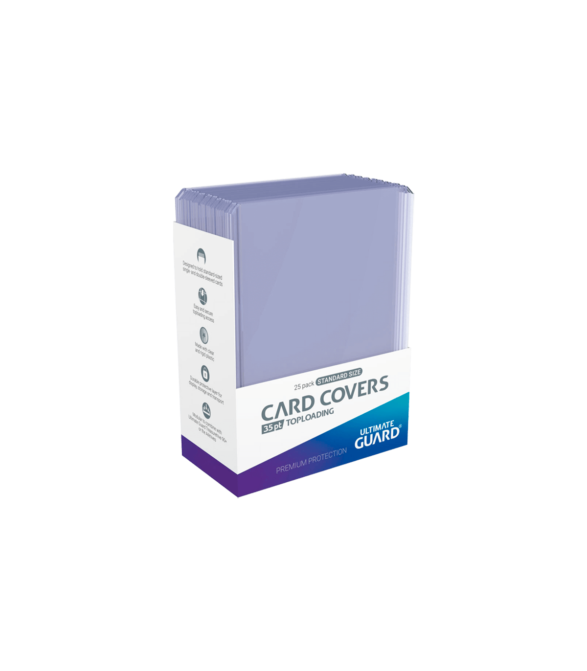 FUNDAS CARD COVERS TOP LOADING 35 PT TRANSPARENTE - PACK 25 UDS