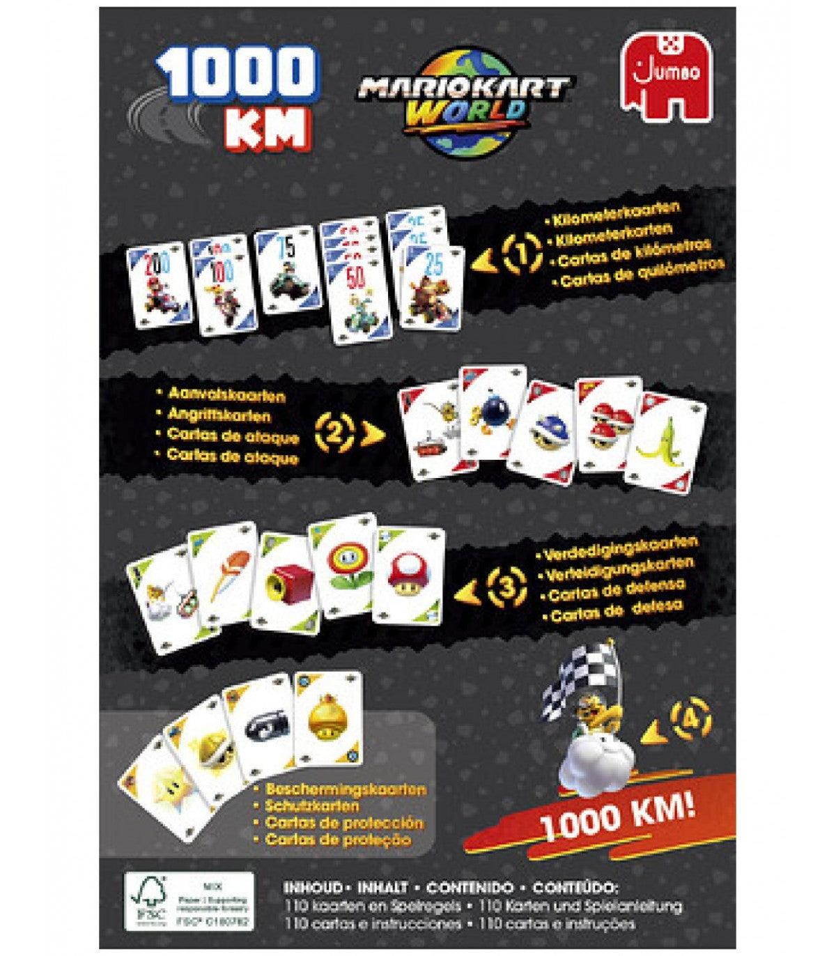1000 KM - MARIO KART WORLD JUEGO DE CARTAS