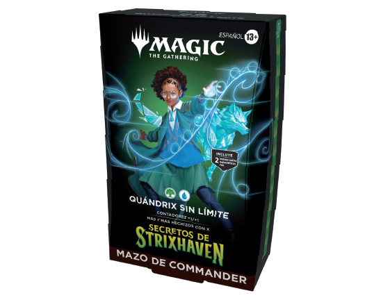 Mazo de Commander de Secretos de Strixhaven, de Magic: The Gathering - Quándrix sin límite (Versión en Inglés)