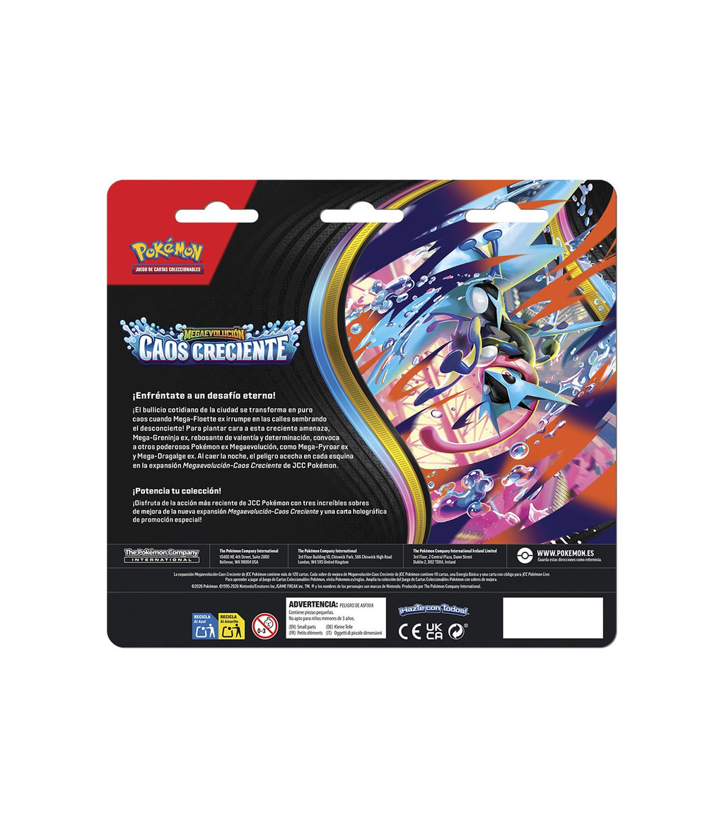 POKEMON TCG - EXPANSION BLISTER PACK 3 MEGAEVOLUCION CAOS CRECIENTE (ESPAÑOL)