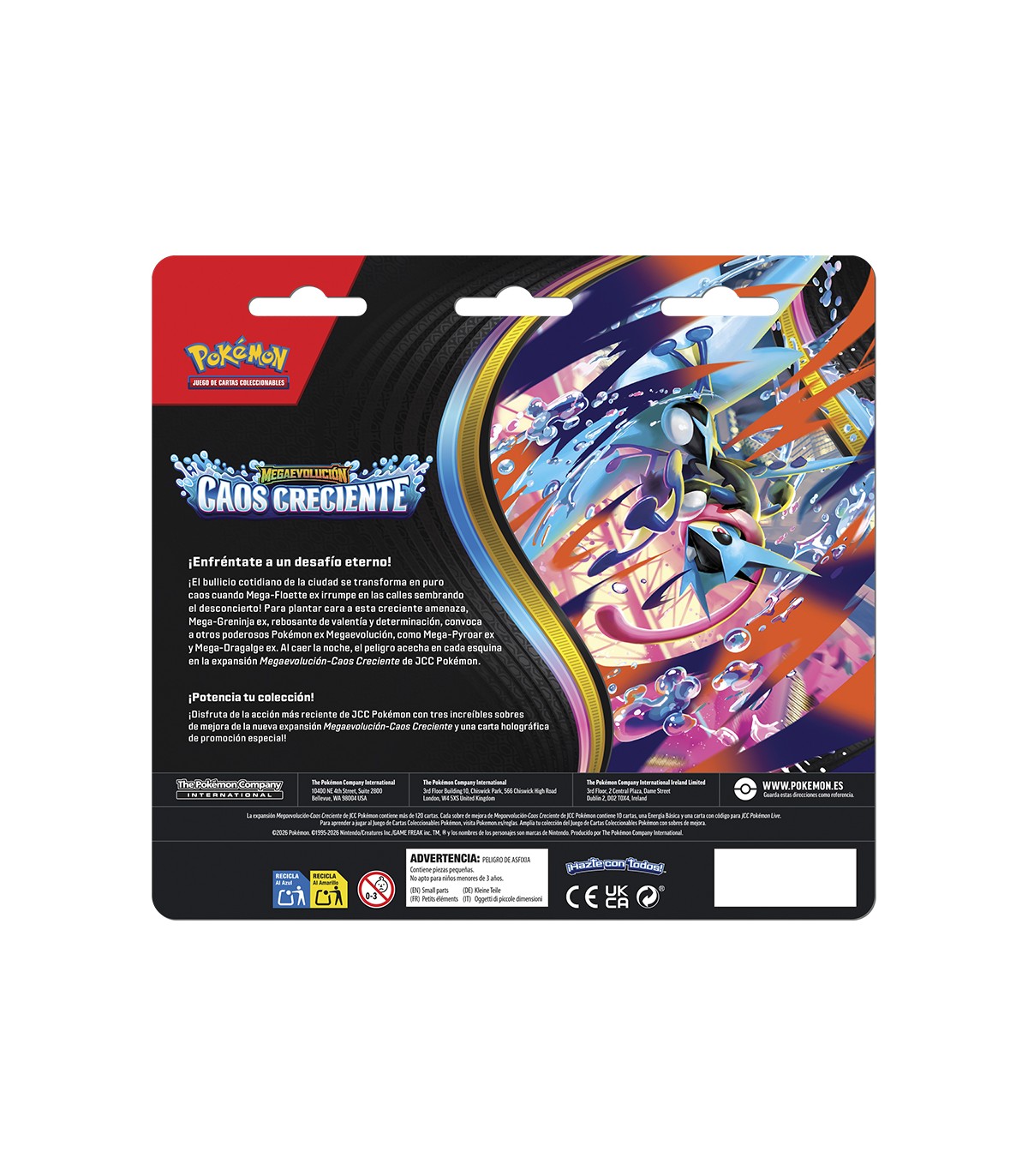 POKEMON TCG - EXPANSION BLISTER PACK 3 MEGAEVOLUCION CAOS CRECIENTE (ESPAÑOL)