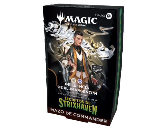 Mazo de Commander de Secretos de Strixhaven, de Magic: The Gathering - Influencia de Plumargéntum (Versión en Inglés)
